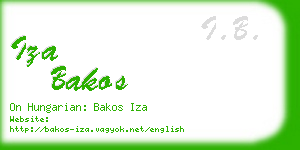 iza bakos business card